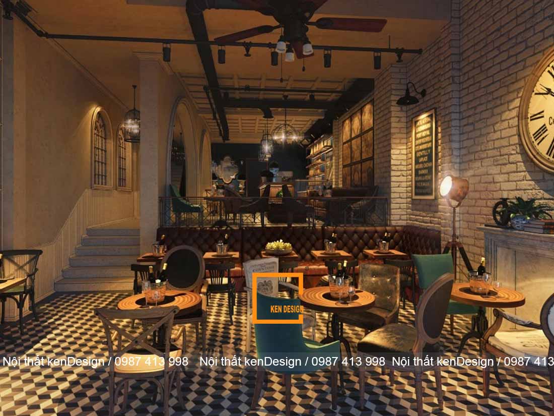 thiết kế quán cafe phong cách cổ điển 
